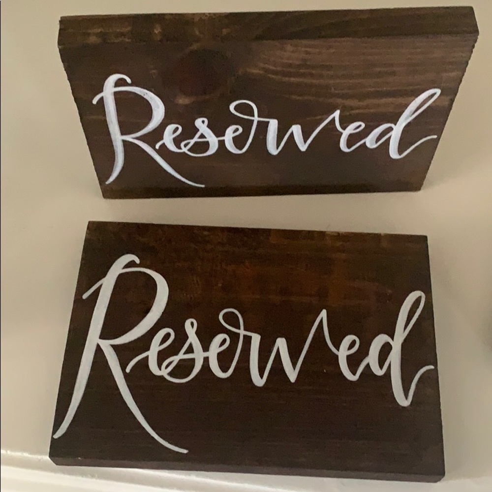2 Reserved table signs